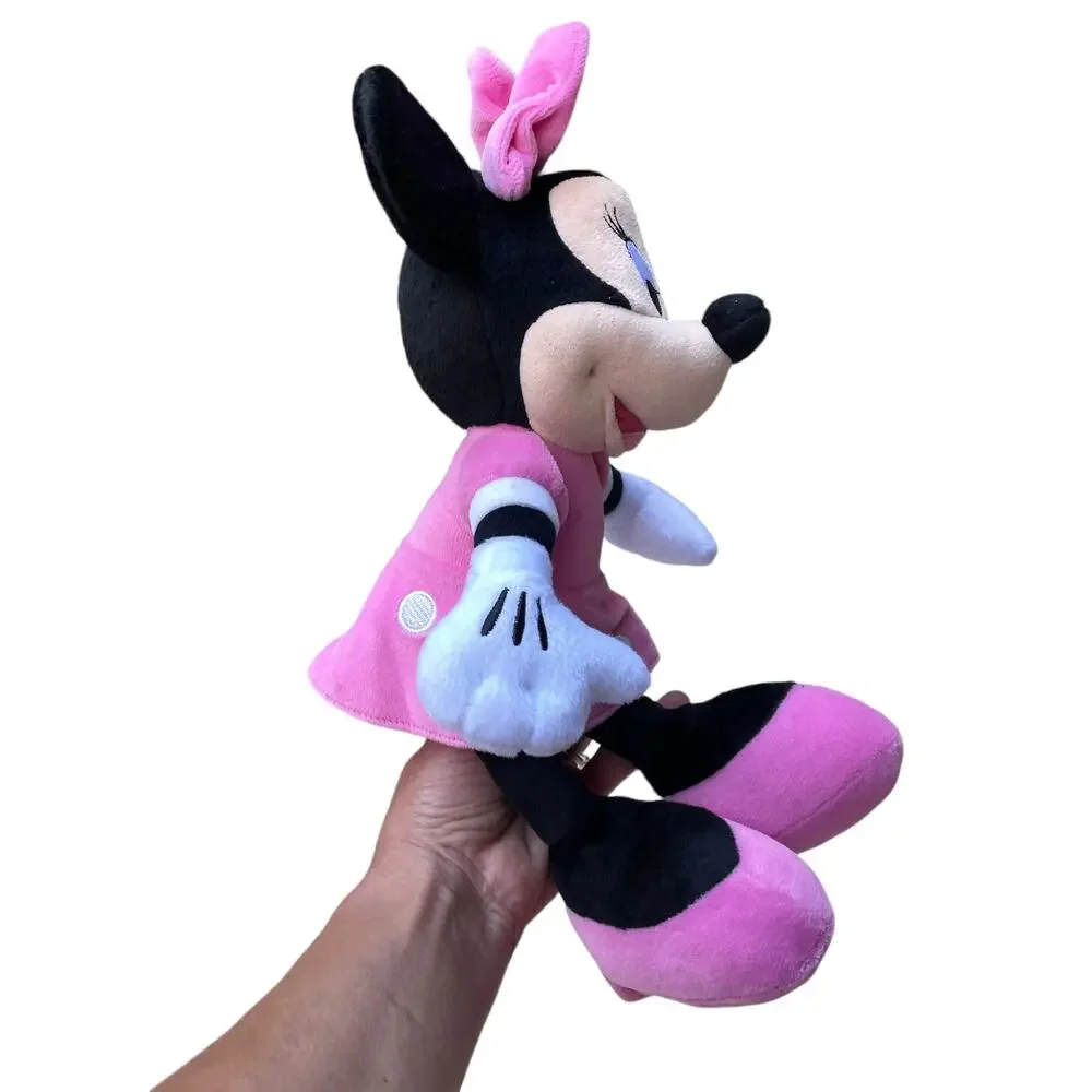 Minnie Mouse Plush Large Disney Just Play Stuffed Animal Toy Pink Outfit Bow